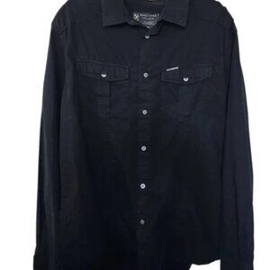 Marc Ecko Black Casual Button Down Shirt